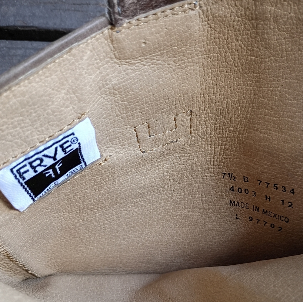 Frye Paige Leather Taupe Knee-High Riding Boots 77534 Women's 7.5 - Picture 7 of 9